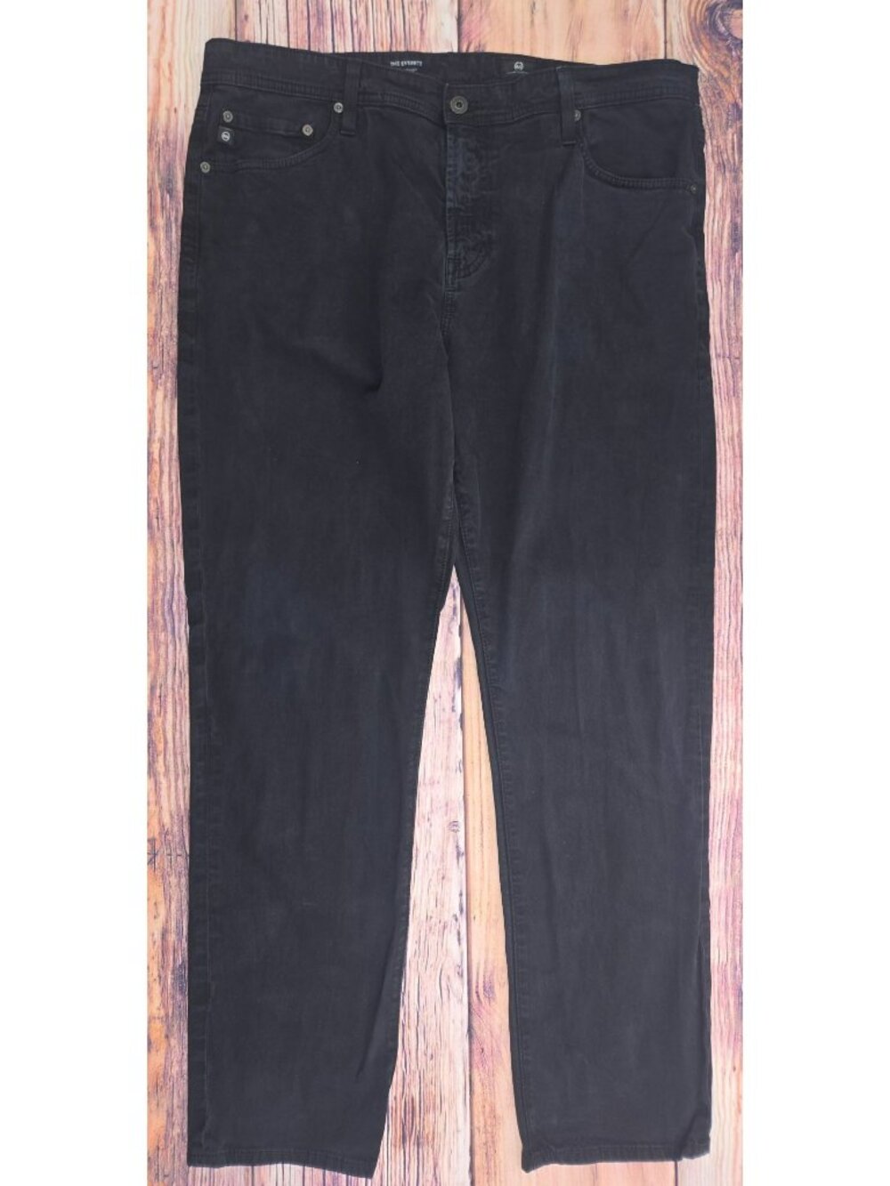 AG Adriano Goldschmeid Mens Everett Slim Black Jeans 38x32